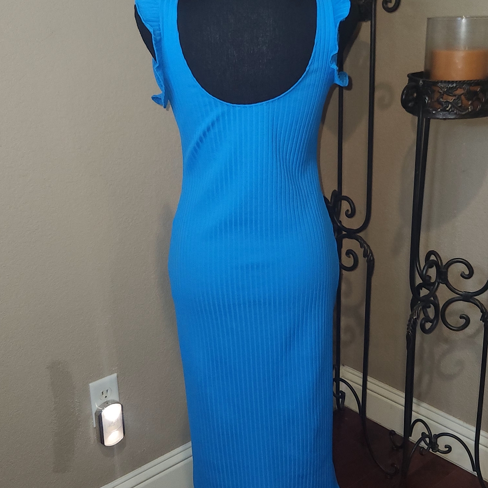 Zara Vibrant Blue Midi Dress - Picture 3 of 4